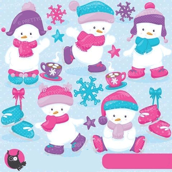 Kit Digital Boneco de Neve  1