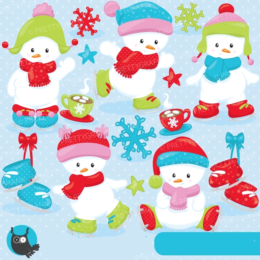 Kit Digital Boneco de Neve Natal  1