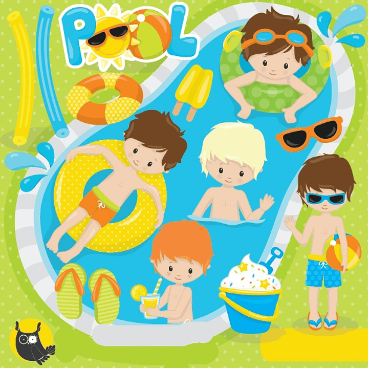 Kit Digital Pool Party Meninos  1