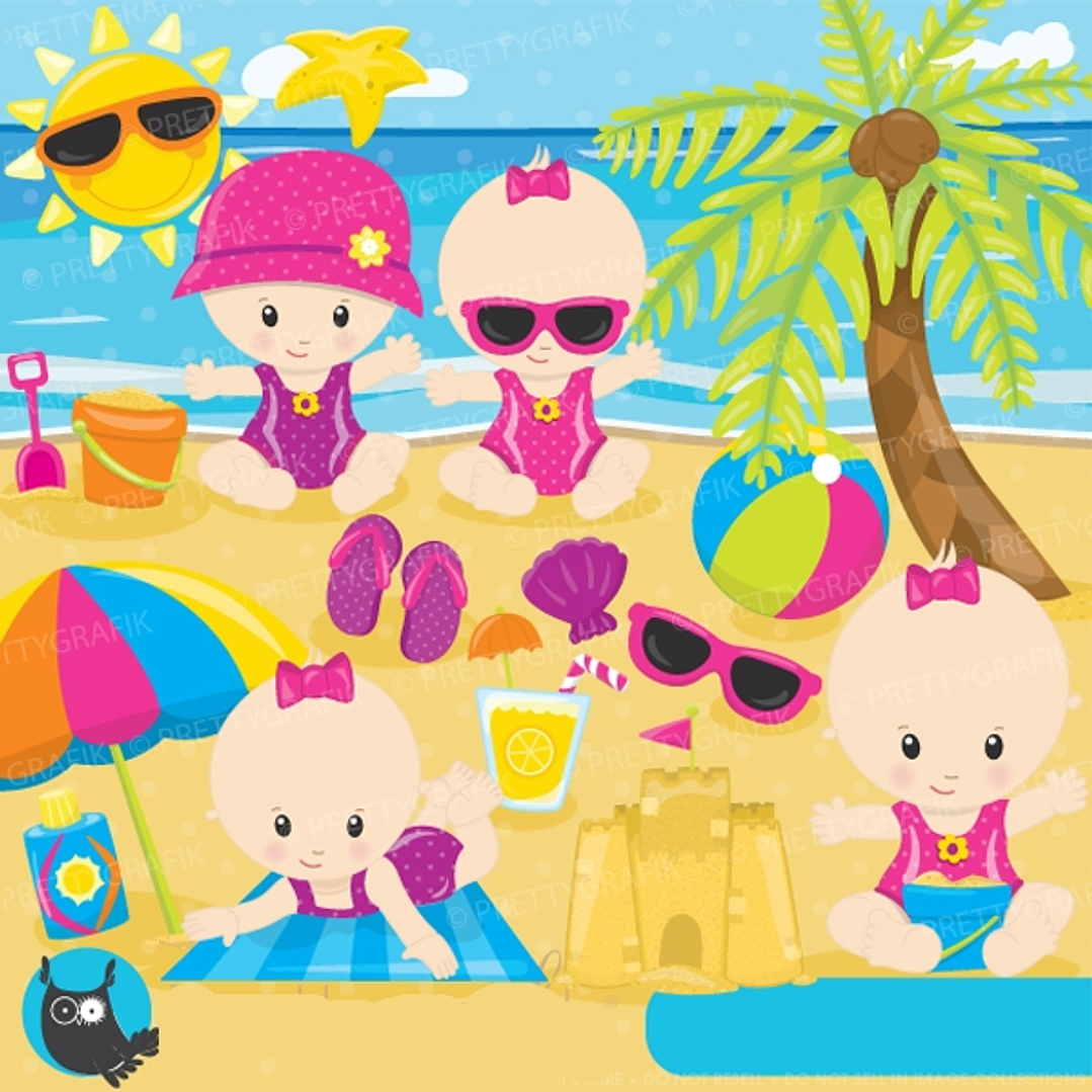 Kit Digital Pool Party Baby 1