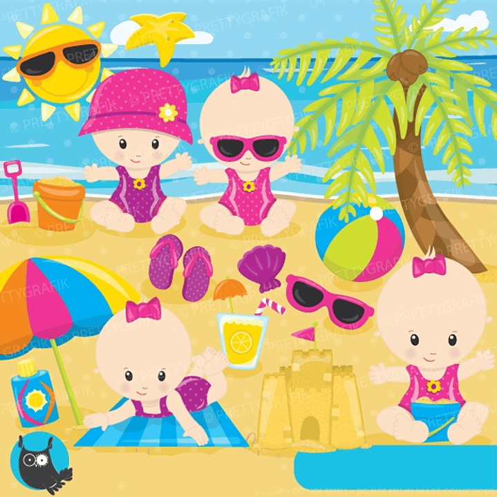 Kit Digital Pool Party Baby 1