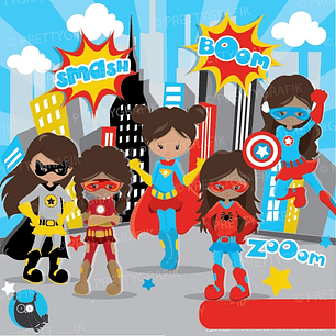 Kit Digital Super Heroinas