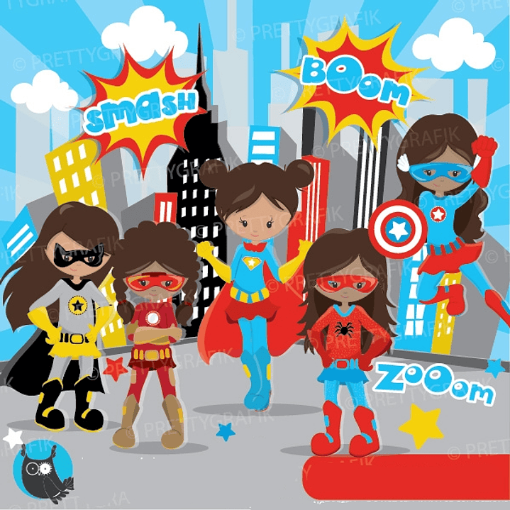 Kit Digital Super Heroinas 1