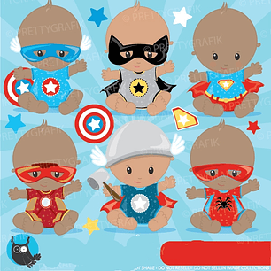 Kit Digital Super Herois Baby