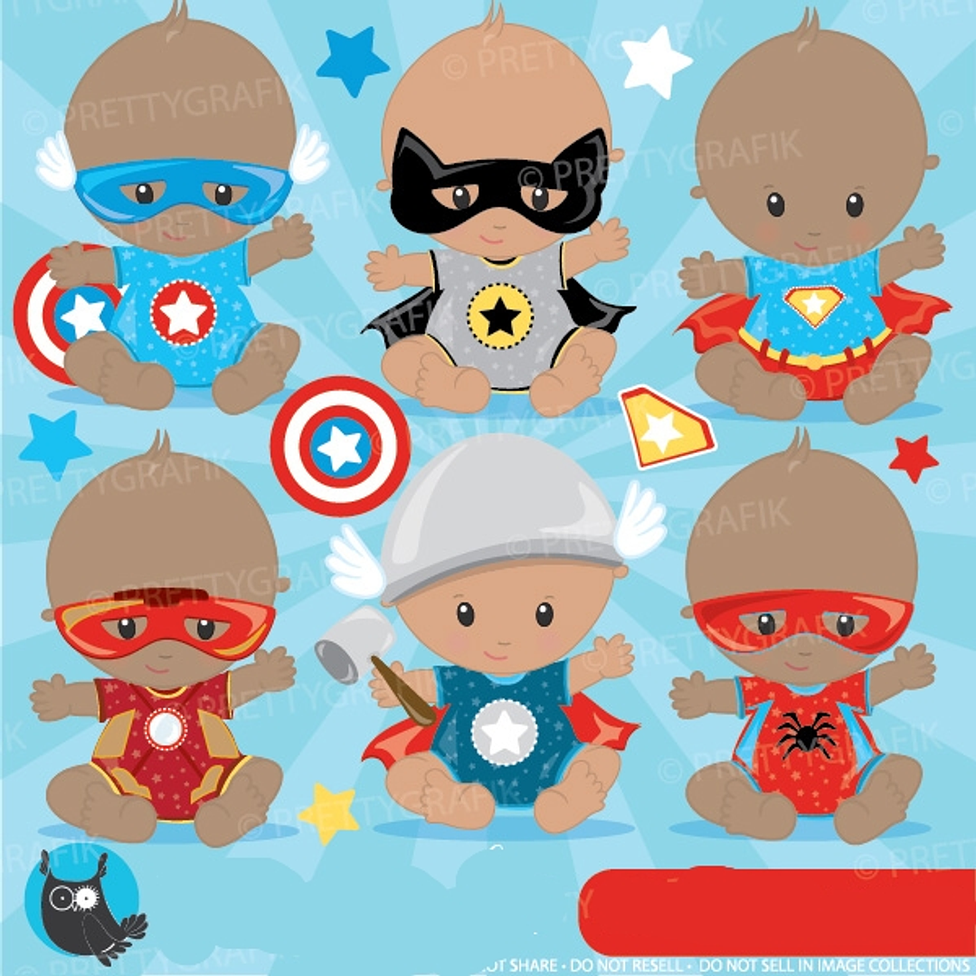 Kit Digital Super Herois Baby 1