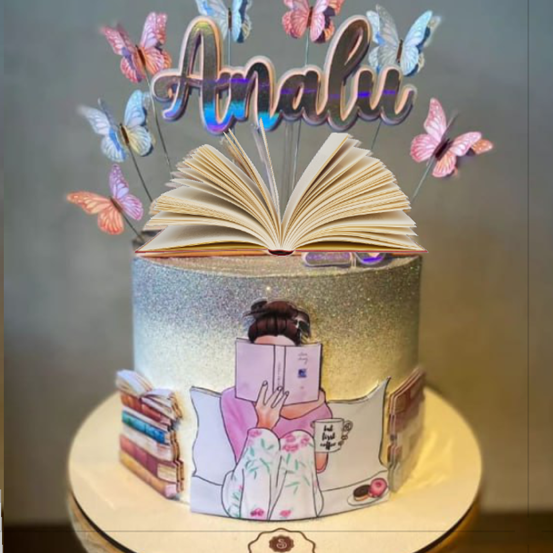 Arquivo Topo de Bolo Menina Leitora Livros 1