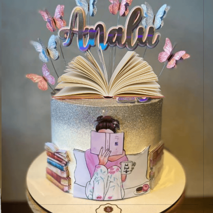 Arquivo Topo de Bolo Menina Leitora Livros 1