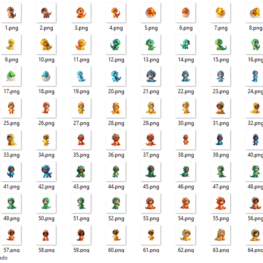 Kit Digital Dino com Mascotes  2