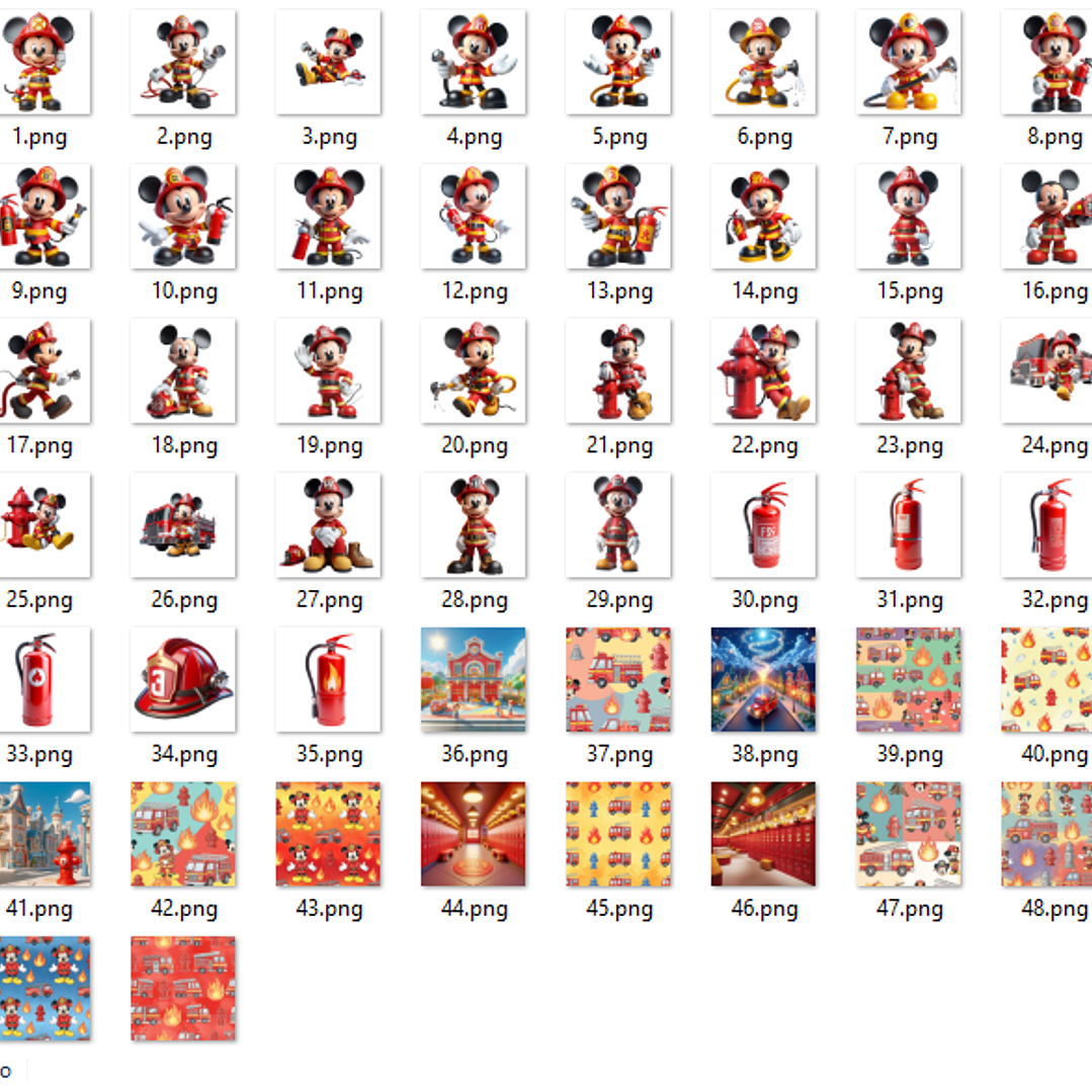 Kit Digital Mickey Bombeiro  2