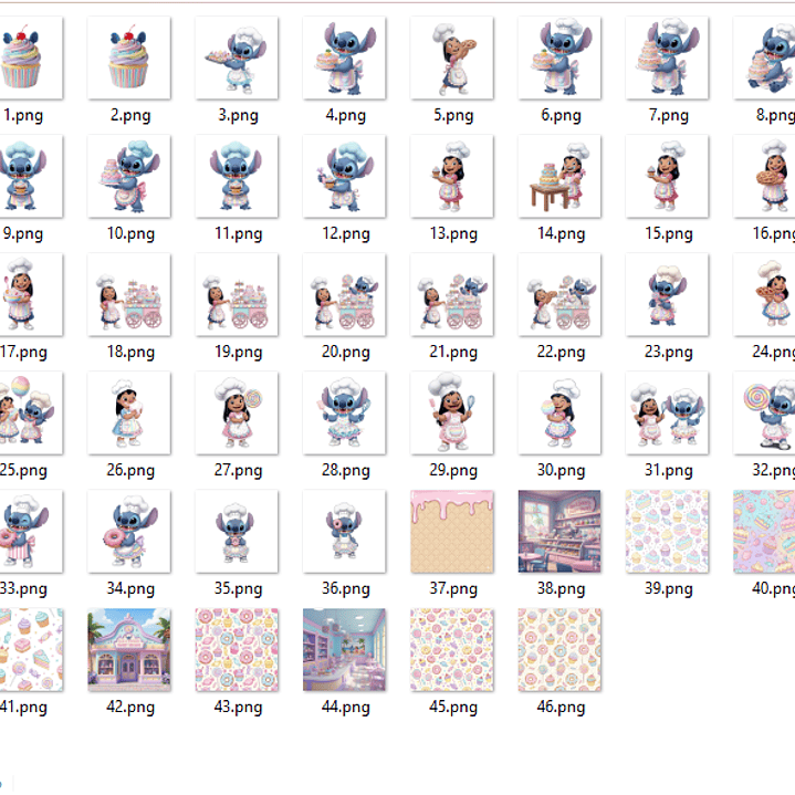 Kit Digital Lilo e Stitch Confeitaria  2