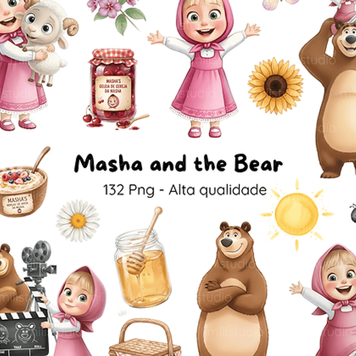 Kit Digital Masha e o Urso 1