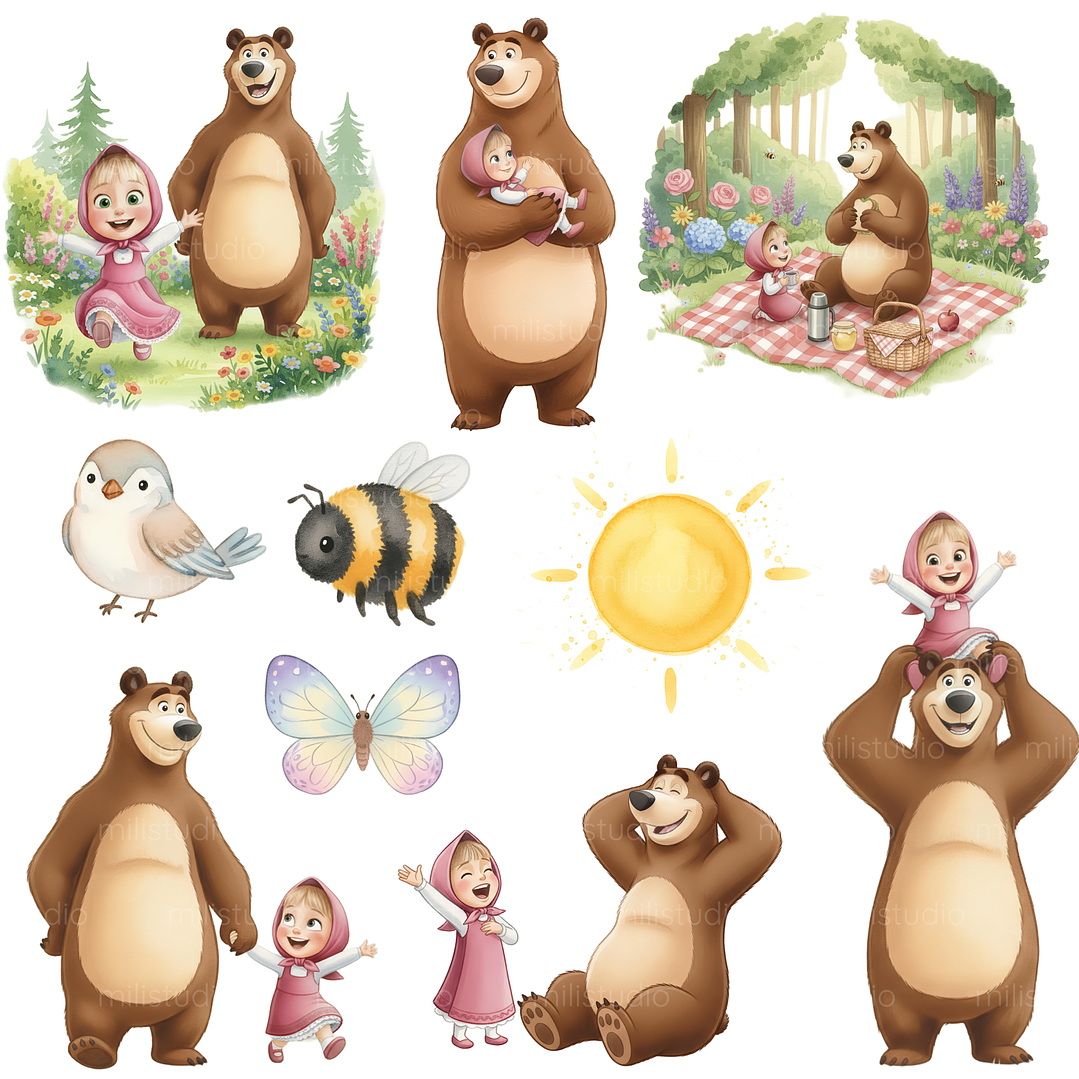 Kit Digital Masha e o Urso 5