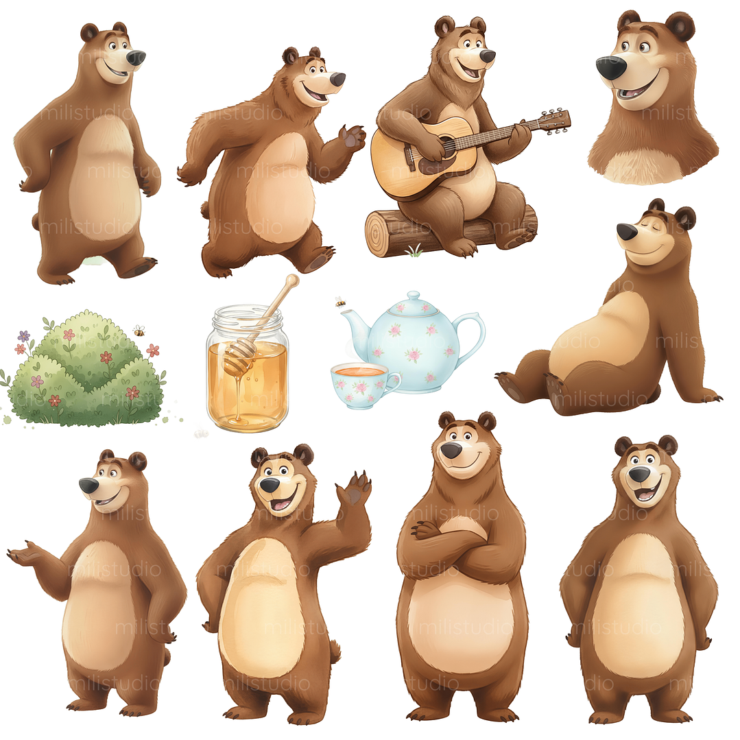 Kit Digital Masha e o Urso 9