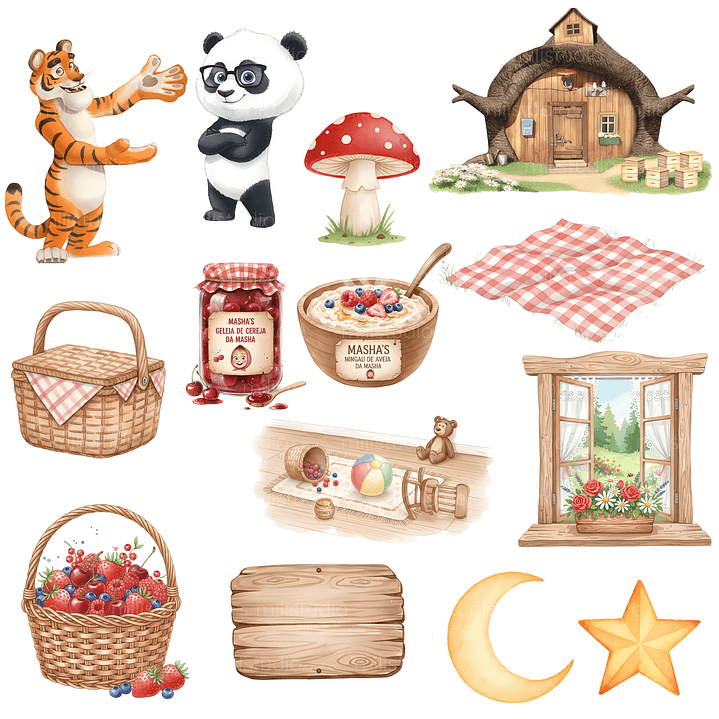 Kit Digital Masha e o Urso 10