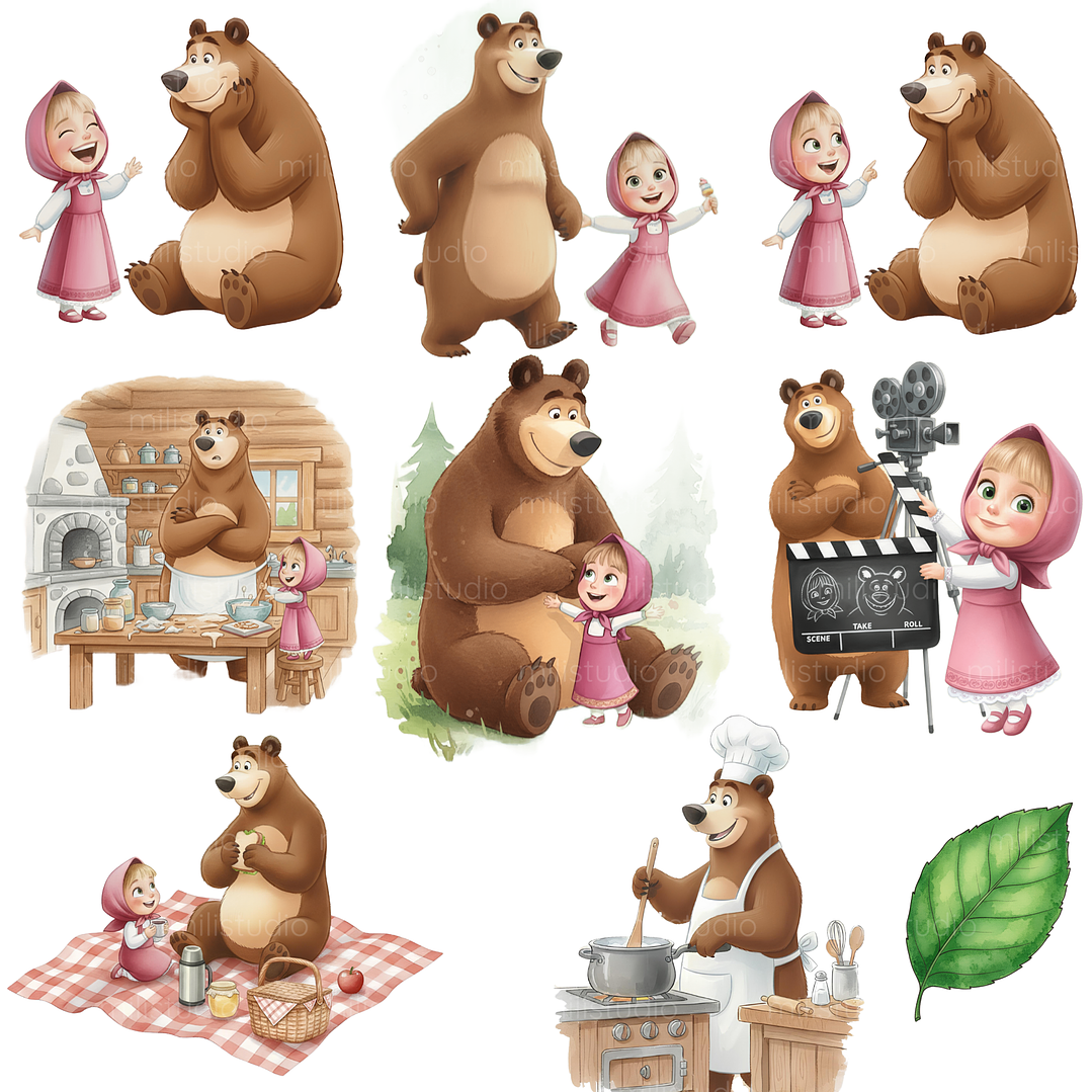 Kit Digital Masha e o Urso 13