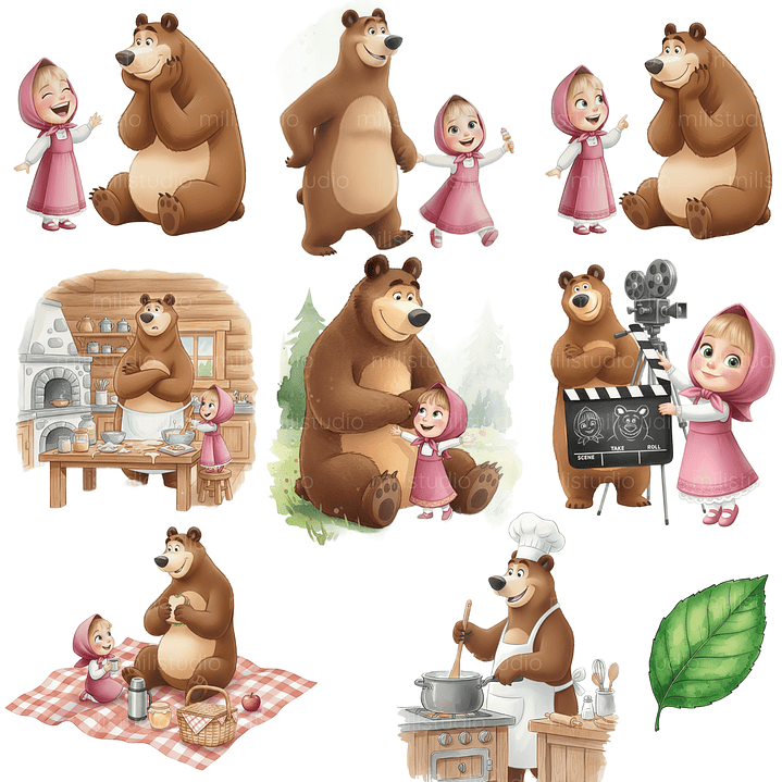 Kit Digital Masha e o Urso 13