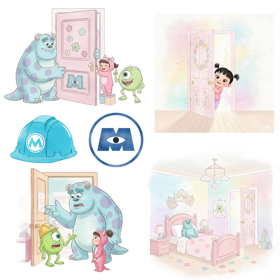 Kit Digital Monstros S.A Aquarela  3