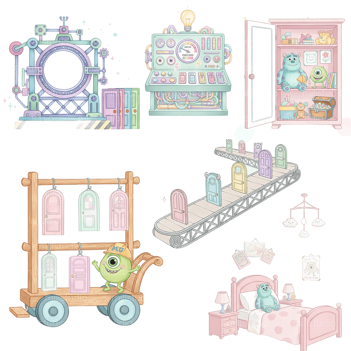 Kit Digital Monstros S.A Aquarela  5