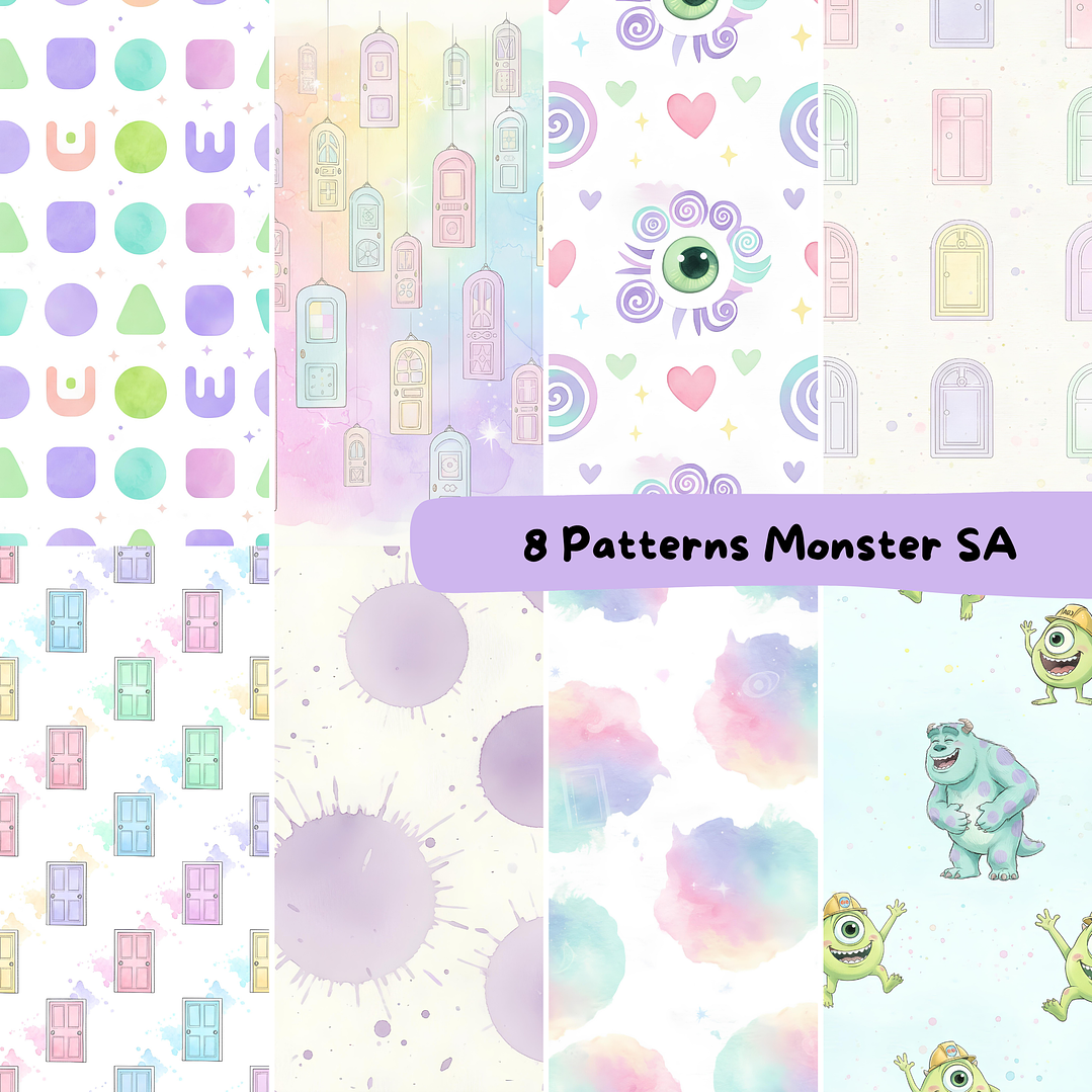 Kit Digital Monstros S.A Aquarela  13