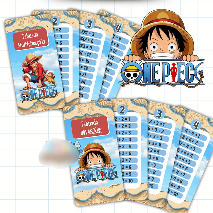 Arquivo Escolar Tabuada One Piece  1
