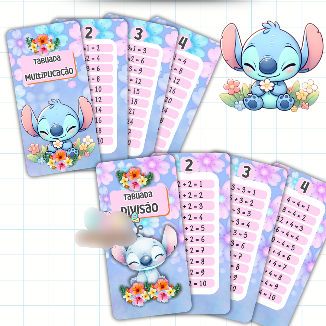 Arquivo Escolar Tabuada Stitch  1