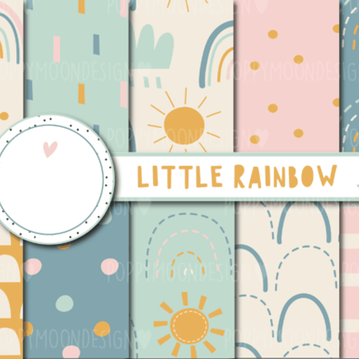 Kit Digital Papeis Arcoiris 1