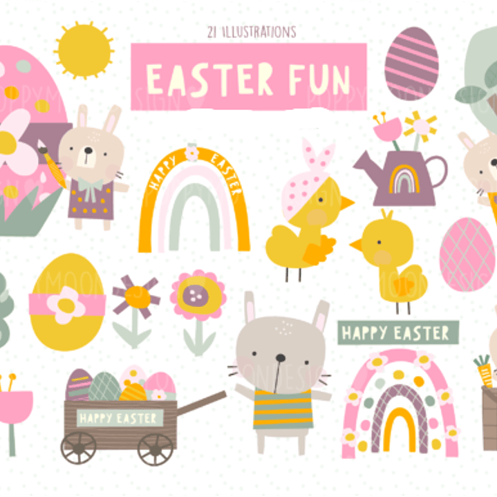 Kit Digital Coelhinhos  1