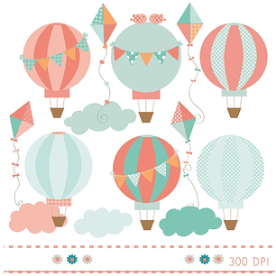 Kit Digital Balões Nas Nuvens 