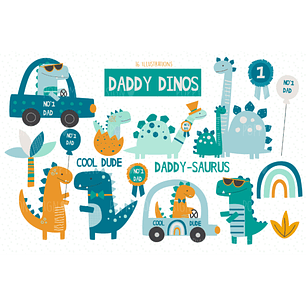 Kit Digital Papeis Dinos