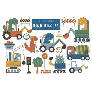 Kit Digital Dinossauro Trator 