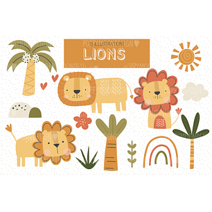 Kit Digital Leão Fofinhos 