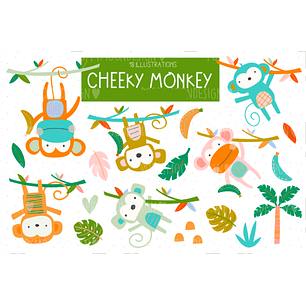 Kit Digital Macaquinhos Coloridos 