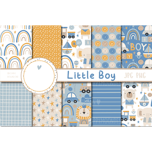 Kit Digital Papeis Menino Arcoiris