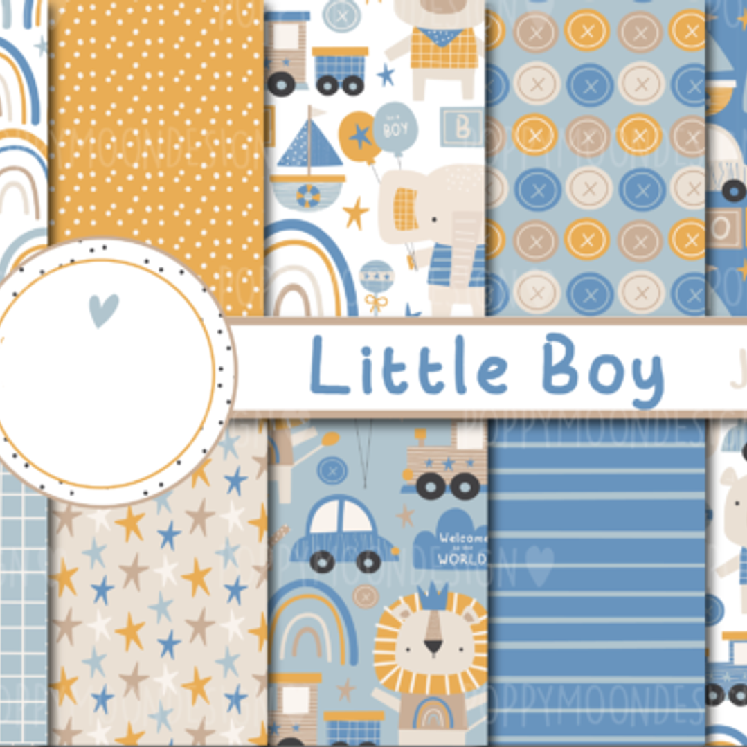 Kit Digital Papeis Menino Arcoiris 1