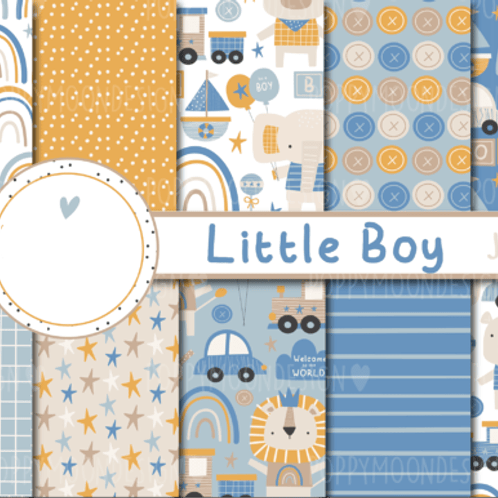 Kit Digital Papeis Menino Arcoiris 1