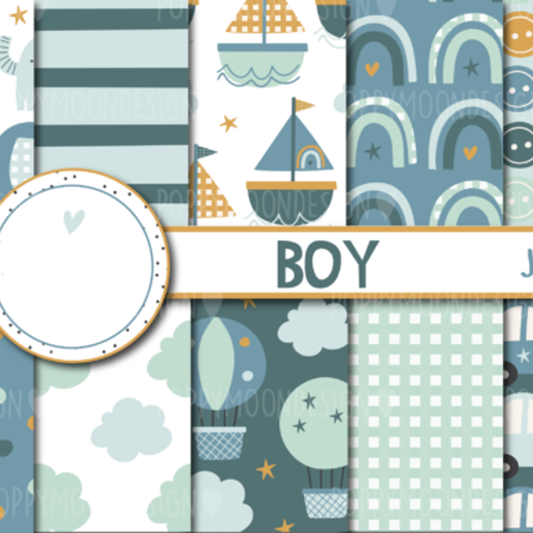 Kit Digital Papeis Boy  1