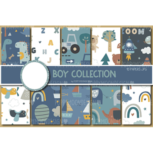 Kit Digital Menino Colecionador 