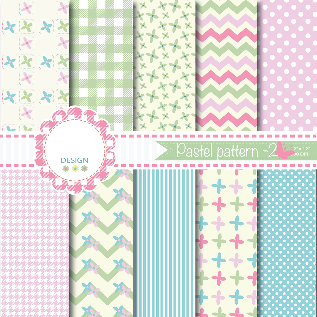 Kit Digital Papeis Cores Claras  1