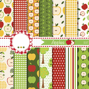 Kit Digital Papeis Maçã