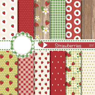 Kit Digital Papeis Moranguinho 