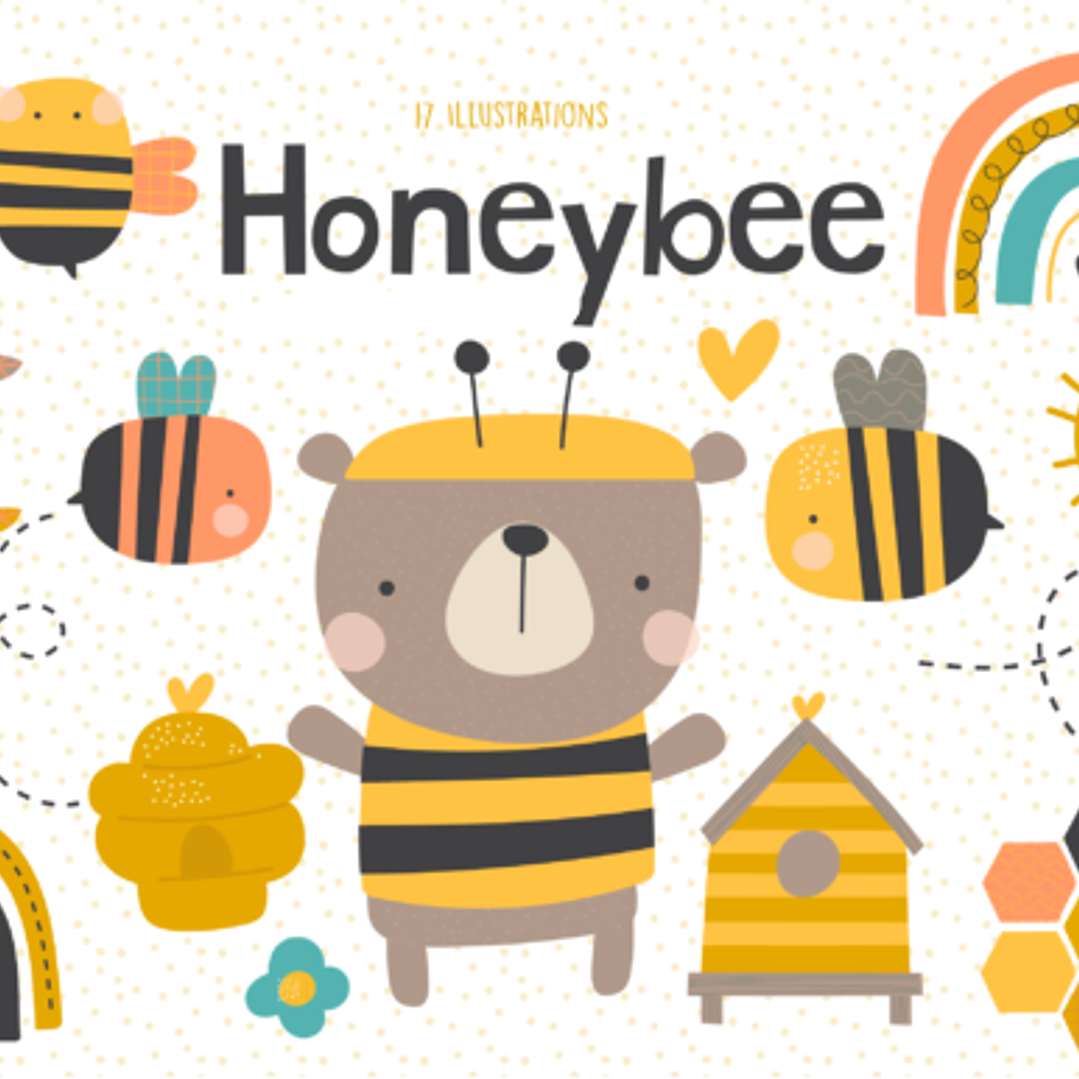 Kit Digital Ursinho Abelha  1