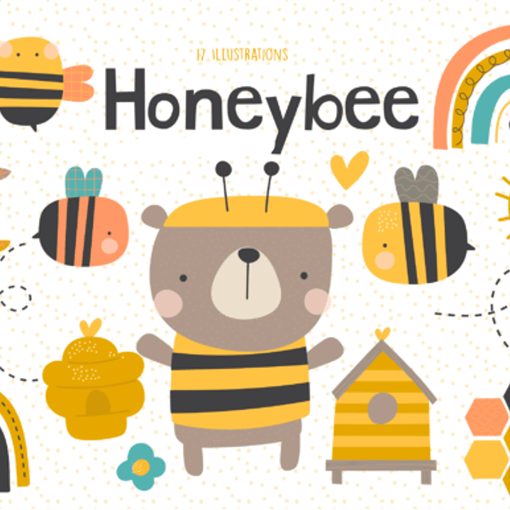 Kit Digital Ursinho Abelha  1