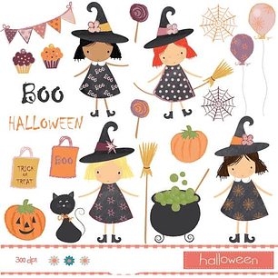 Kit Digital Bruxinhas Halloween