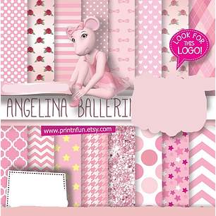 Kit Digital Papeis Angelina Baillerina 