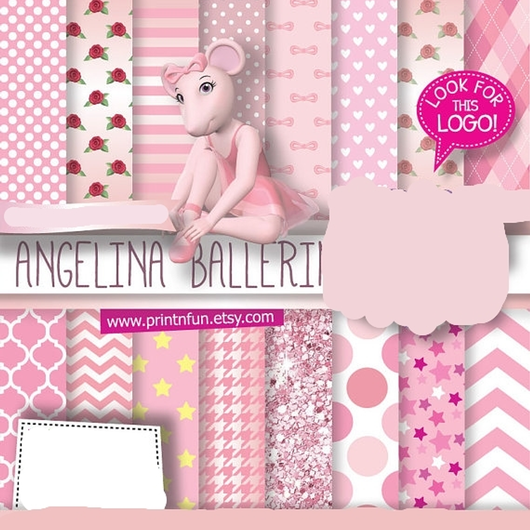 Kit Digital Papeis Angelina Baillerina  1