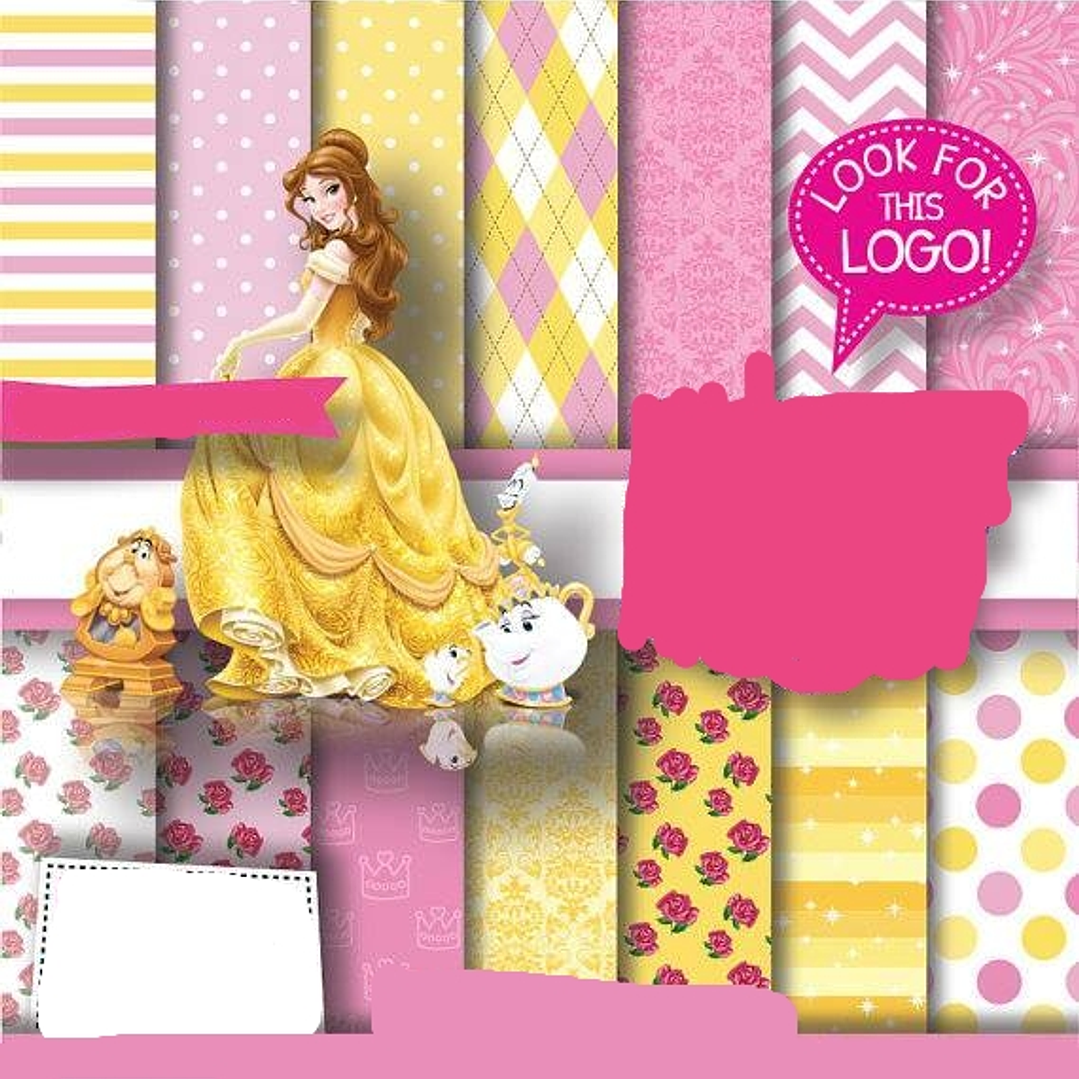 Kit Digital Papeis Princesa Bella  1