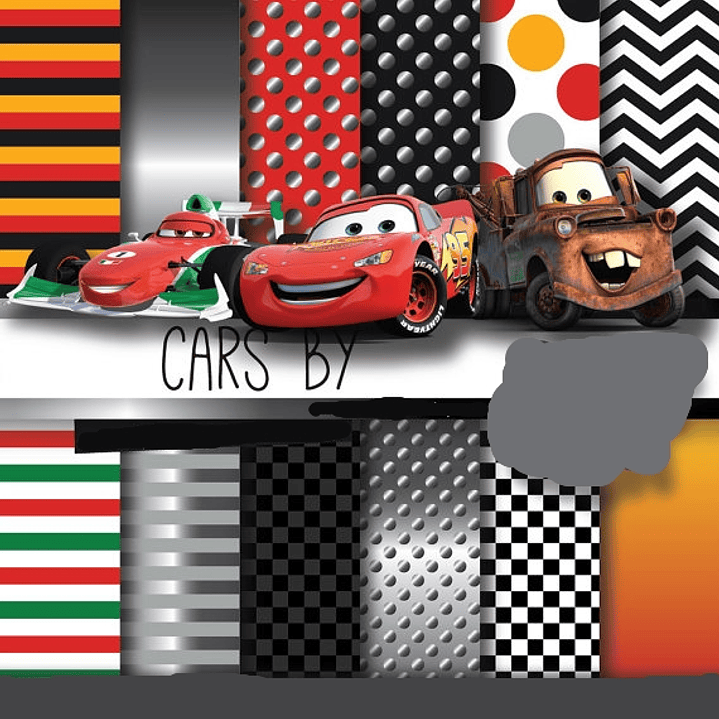 Kit Digital Papeis Carro McQueen 1