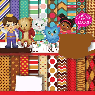 Kit Digital Papeis Daniel Tigre 