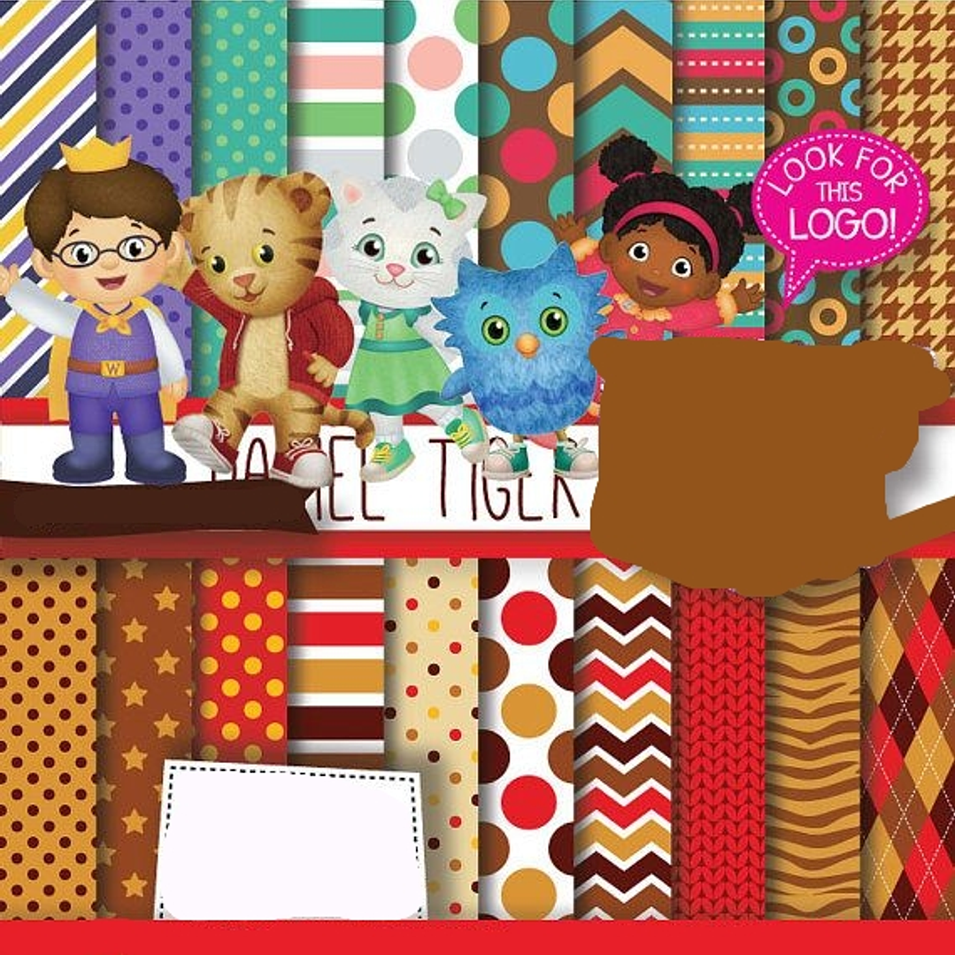 Kit Digital Papeis Daniel Tigre  1