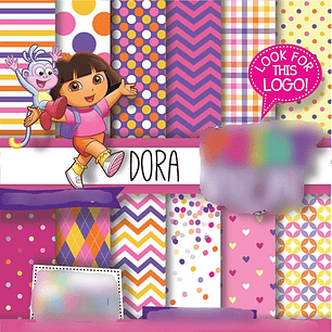 Kit Digital Papeis Dora Aventureira 